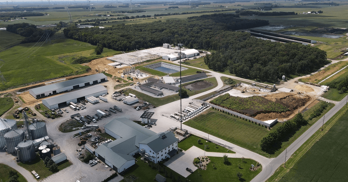 Biogas processing plant infrastructure
